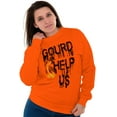 thumbnail image 3 of Funny Halloween Pun Gourd Help Us Unisex Plus Fleece Graphic Sweatshirt Brisco Brands 2X, 3 of 5