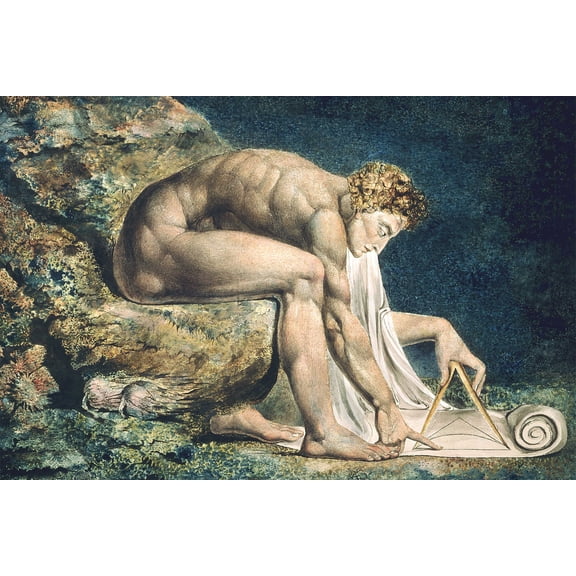 24x36 gallery poster, Newton (1795, detail) by William Blake