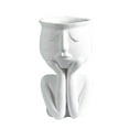 thumbnail image 2 of Human Think Face Ceramic Home Plants Flower Pot Vase Planter Tabletop Decoration, 2 of 9