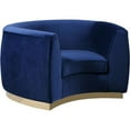 thumbnail image 2 of Home Square 3-Piece Set with Accent Chair Loveseat & Sofa in Navy and Gold, 2 of 11