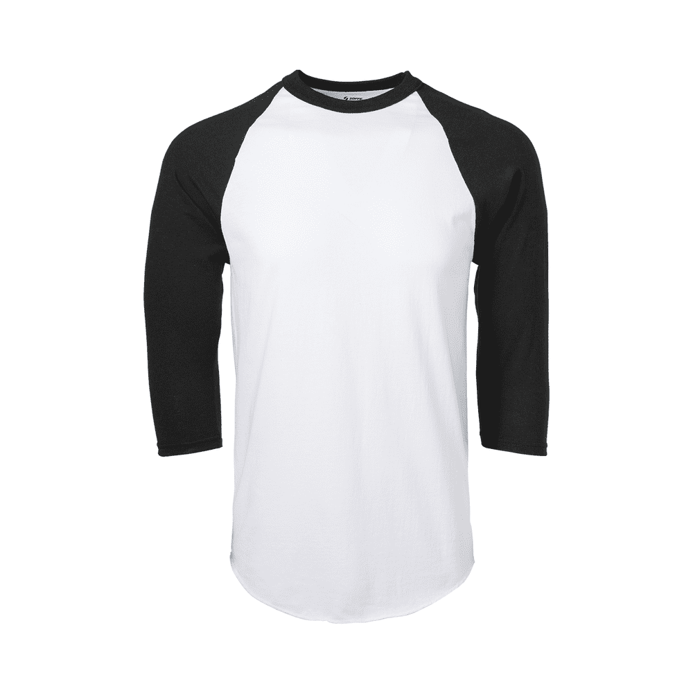 Soffe Men's 3/4 Sleeve Baseball Jersey