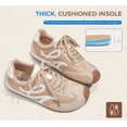thumbnail image 5 of LUCKY STEP Womens Retro Thin Sole Sneakers Lightweight Wide Toe Box Casual Shoes,Beige, 5 of 11