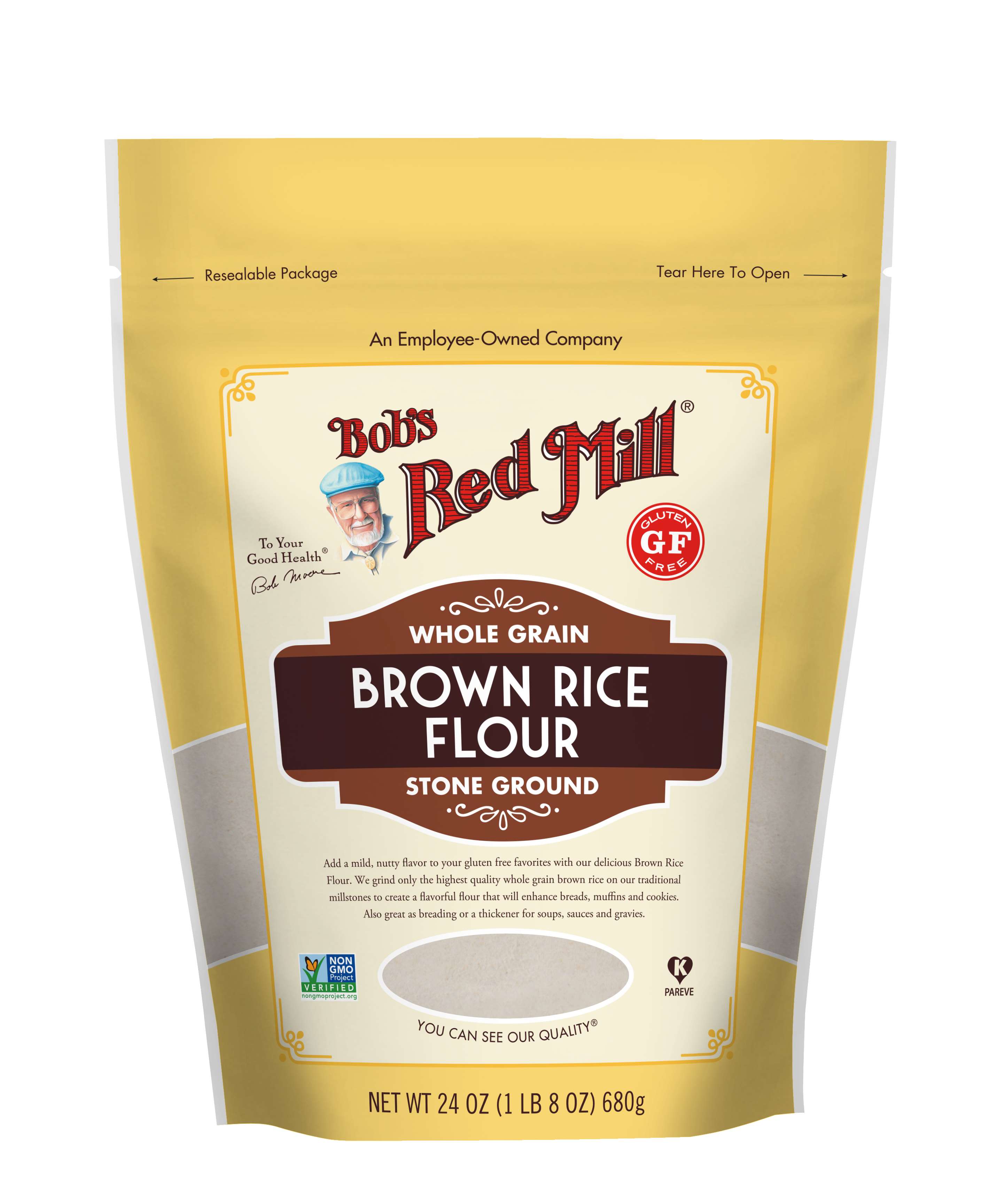 Bob's Red Mill Brown Rice Flour 24 oz Pouch (Case of 4 ...