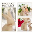 thumbnail image 3 of FRCOLOR Cute Unfinished Wooden Bunny for DIY Crafts and Desk Decoration Smooth Wood Brown Pieces, 3 of 8