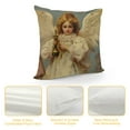 thumbnail image 4 of Nawypu Vintage Christmas Angel Throw Pillow Cover Old Fashioned Christmas Antique Victorian Christmas Pillowcase Decorative Cushion Case for Farmhouse Living Room Sofa Gift Ideas, 4 of 5