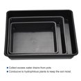 thumbnail image 4 of Uxcell 6" 7" 9" Plastic Square Plant Pot Saucer Flower Drip Tray, Black 6in1 Set, 4 of 5