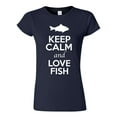 thumbnail image 1 of Junior Keep Calm And Love Fish Sea Animal Lover T-Shirt Tee, 1 of 2