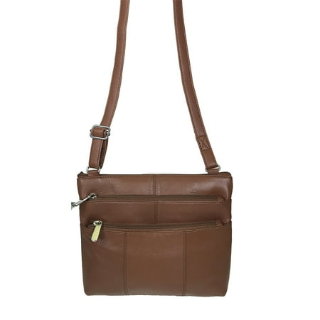 London Cross Body - London Stitch Genuine Leather Triple Pocket Crossbody