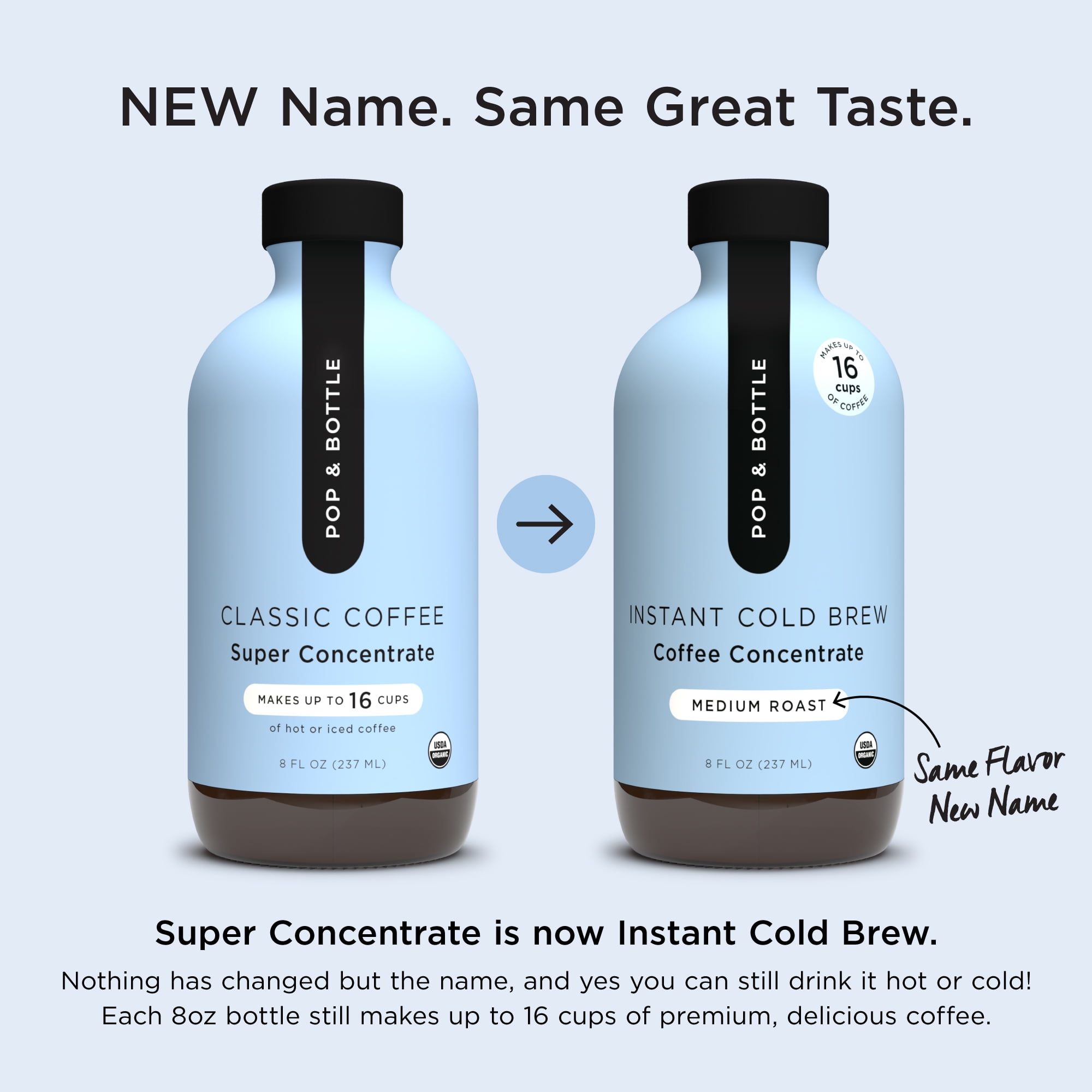 Pop & Bottle Super Concentrated Classic Cold Brew, 8 fl oz