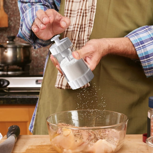 Jioakfa Produits de Cuisine Réservoir d'Assaisonnement Quantitatif Bouteille d'Assaisonnement de Cuisine Boîte d'Assaisonnement Ménager Pot à Huile Bouteille Raffinée Bouteille Contrôlée Blanche