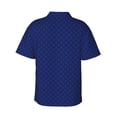 thumbnail image 3 of Uemuo Navy Blue Printed Regular Fit Short Sleeve Casual Hawaiian Shirt for Men,Aloha shirt,Tropical shirt,Floral print shirt,Vacation Beach shirt-Medium, 3 of 9
