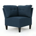thumbnail image 4 of Noble House Miller Contemporary 10 Piece Fabric Sectional Sofa, Navy Blue, Dark Brown, 4 of 18
