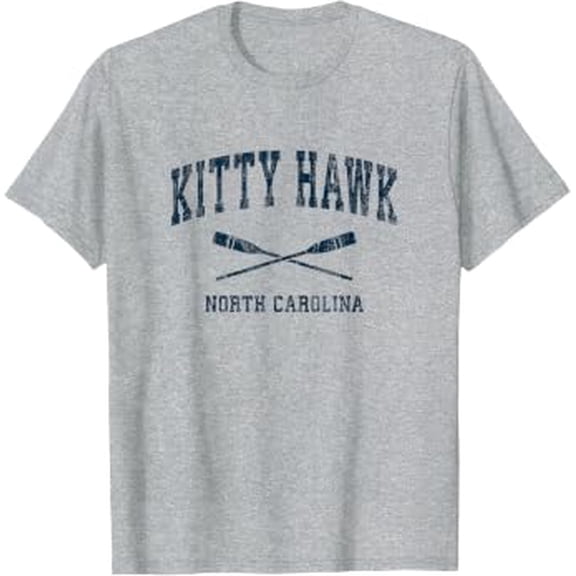 Vintage Kitty Hawk North Carolina Nautical Paddles Sports Oa Graphic T-Shirt, Size S-5XL