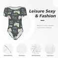 thumbnail image 4 of Balery Gamers Body de cuello redondo de manga corta para mujer Tops de manga corta Tops básicos-Large, 4 of 7