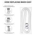 thumbnail image 5 of Queilt Pool Replacement Hose Set Leak Proof Hose Durable Filter Fittings For Inflatable Pools 2 Hose 4 Carabiners, 5 of 5