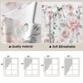 thumbnail image 5 of Pink Rose Swag Curtains for Kitchen/Bedroom/Living Room, Modern Simple Romantic Flowers Floral Leaves Scalloped Curtains 63 Inch Long, Window Swag Topper Curtains Valances 2 Panels Set 36"x63", 5 of 8