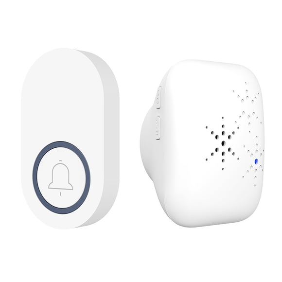 Timbre inalámbrico con botón de 4 tonos y batería para el hogar, 300 m de distancia, buscapersonas para personas mayores