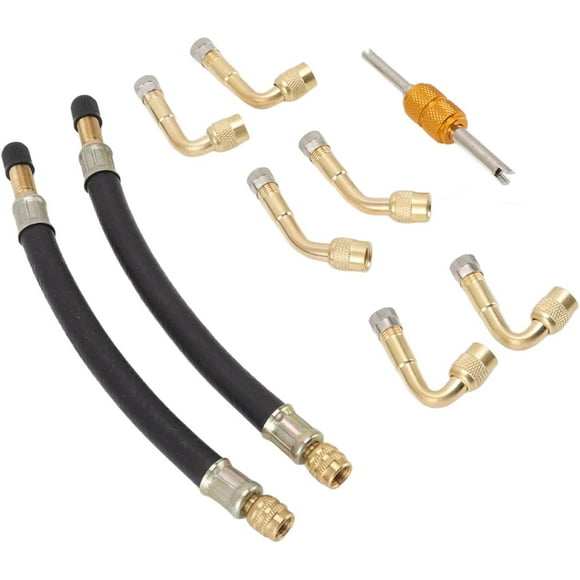 YQHWQ Suitable for car truck RV trailer tire valve extender universal valve extension hose flexible extension tire valve adapter RV degree tire valve extension rod 135 degree tire valve