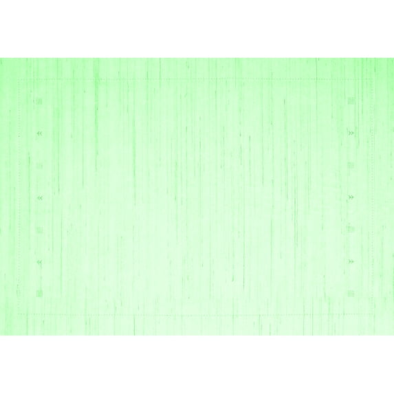 Ahgly Company Indoor Rectangle Solid Emerald Green Modern Area Rugs, 6' x 9'