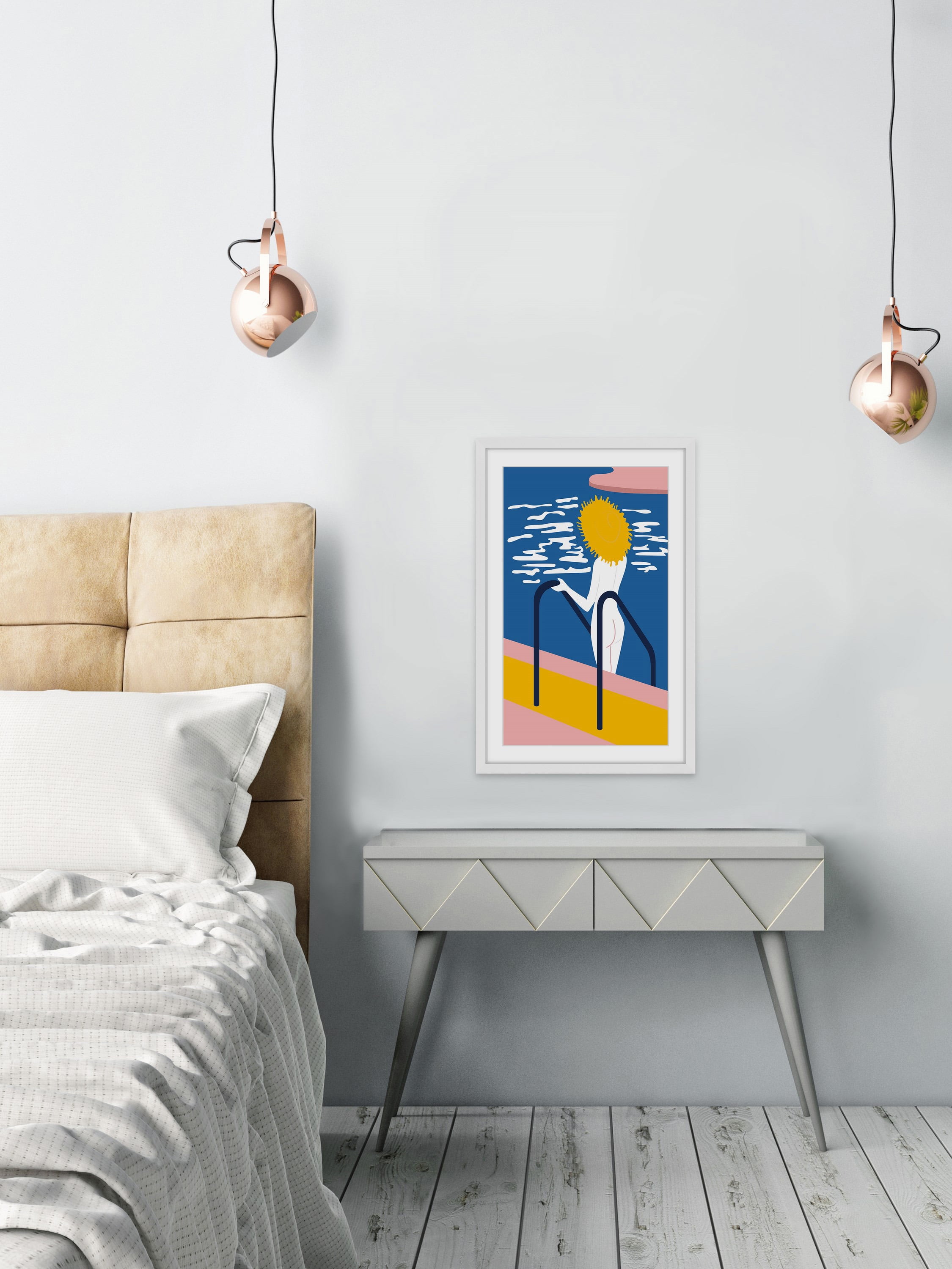 Sea Freedom Framed Painting Art Print