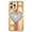 Gold, variant on case for iPhone 12 Pro Max Case, Cute Clear 3D Love Heart with Luxury Bling Plating Mirror Case, Soft TPU Airbag Anti-Fall Shockproof Camera&Screen Protective Back Cover for Women Girls(Gold)