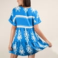 thumbnail image 6 of Njagoc3 Womens Embroidered Mini Dress, Short Sleeves for Summer Garden & Daily Wear, 6 of 6