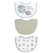Neat Solutions 3 Pack Boy Print & Solid Infant Milk Bibs