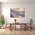 thumbnail image 2 of Peach Sunset Turquoise Ocean Wave Framed Canvas Wall Art Prints for Living Room Bedroom Bathroom Home Decor, Ready to Hang12"L x 8"W, 2 of 10