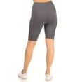 thumbnail image 3 of Women's Solid Printed High-Waist Biker Shorts - Stretchy, Comfortable Activewear, 3 of 5