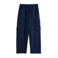 thumbnail image 5 of LEKWK Mens Cargo Sweatpants Loose Fit Durable Texture Elastic Waist Drawstring Cargo Pants Multi-Pocket Design Work Pants Outdoor Casual Daily Gear, 5 of 5