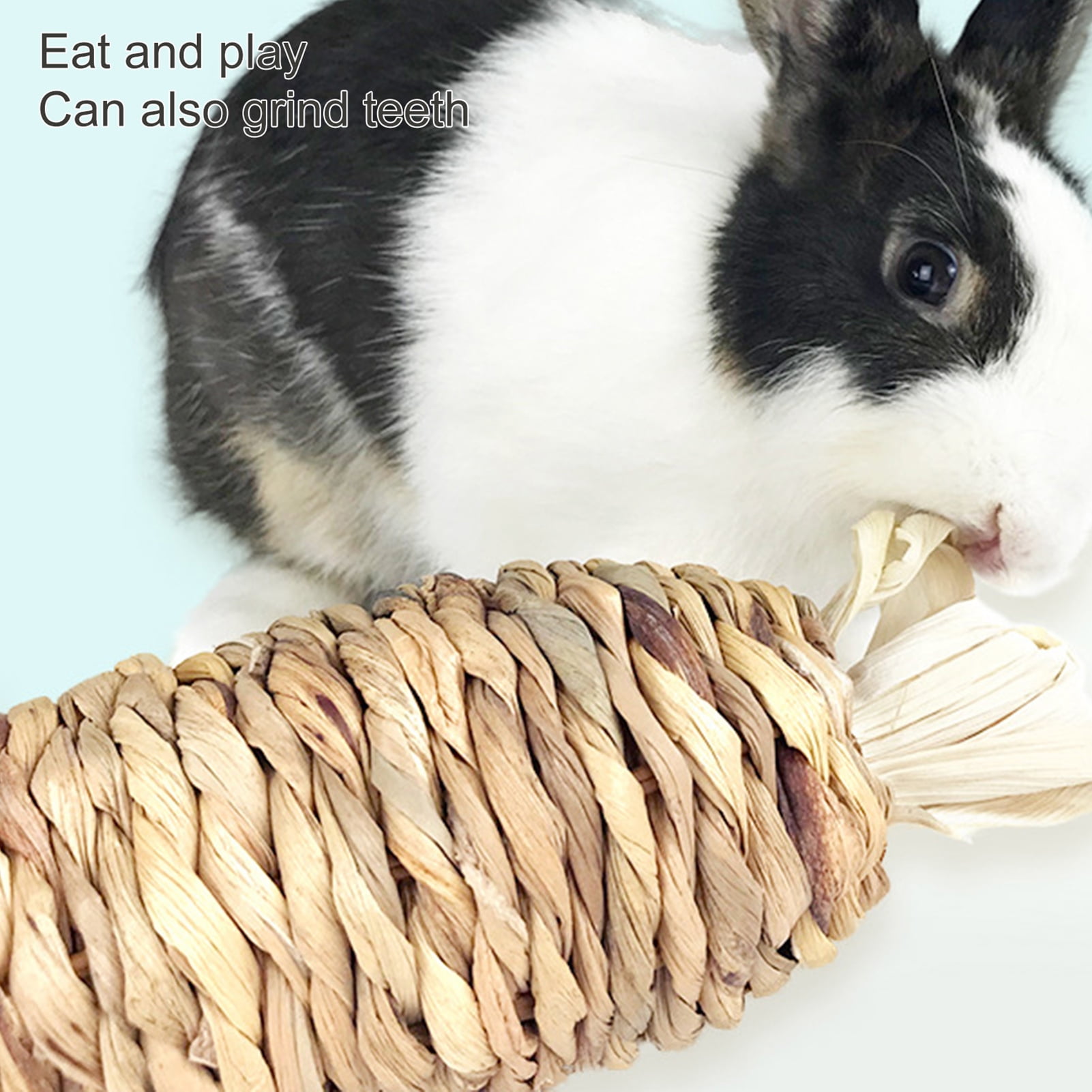 DOPI Molar Toy Minimalistic Exquisite Eco-friendly Bunny Toy Water Hyacinth Grass Carrot for Home