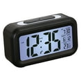 thumbnail image 1 of Reloj despertador, reloj matutino digital electrónico con pantalla LCD grande, retroiluminación, calendario y temperatura, 1 of 5