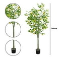 thumbnail image 2 of 5ft Artificial Lemon Tree with Realistic Trunks and Leaves, Fake Pre Potted Fake Lemons Floor Plants, Easy Assembly, Low Maintenance, Ideal for Home Office Porch Decorations, 2 of 8