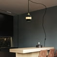 thumbnail image 5 of Kiven Plug-in Pendant Light Dimmable Lighting Retro Pendant Light with Ceramic Black Shade Hanging Living Room，Dinner Room Pendant Light Cord Color Can Be Customized Bulb Not Included, 5 of 6