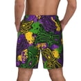 thumbnail image 4 of Goofa Mardi Gras7 Printed Men's Swim Trunks Board Shorts Quick Dry Mens Swimming Trunks with Compression Liner,Breathable Fit Hawaii Beach Shorts-, 4 of 9