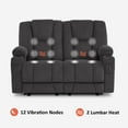 thumbnail image 4 of MCombo Power Loveseat Recliner w/ Massage USB Port for Living Room Gray Fabric 6025, 4 of 9