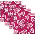 thumbnail image 5 of Dreamtimes Valentine's Day Love Heart Cloth Napkins Set of 1, Oversized Washable Reusable Polyester Dinner Table Napkins for Family, Restaurant, Party Decor, 20"x 20", 5 of 7