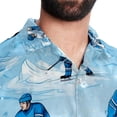thumbnail image 5 of Ice Hockey Men's Casual Printed Button Down Short Sleeve Summer Beach Shirt, Unisex, 5 of 6