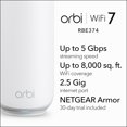 thumbnail image 2 of Sistema de red en malla NETGEAR Orbi serie 370 RBE374, 2 of 9