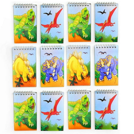 Spiral Dinosaur Notepads - Pack Of 12 - 20 Pages Each 2.25 X 3.5 Inches, Mini Spiral Bound Notebook Memo Pad, Pocket Size - For Kids, Boys And Girls, Great Party Favors, Fun, Gift, Prize - By (Best Pocket Sized Notebook)
