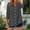 Dark Gray, variant on Women's Linen Shirts 3/4 Length Sleeve Plus Size Loose Casual V Neck Button Down T Shirt Cute Print Fall Fashion Trendy Going Out Tops for Women