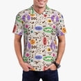 thumbnail image 3 of Balery Dog Doing Yoga Printed Men’s Short Sleeve Polo Shirt, Midweight Men's Shirt,Golf Polo shirts -Small, 3 of 9