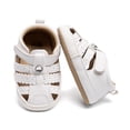 thumbnail image 4 of Zanarzt Toddler Girl Shoes Baby Boy Girl Summer Infant Sandals Rubber Sole Closed Toe Non-Slip Shoes Toddler First Walkers White,US 3, 4 of 8