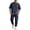 Grey@GC@, variant on Mens Summer 2 Peice Set Casual Outfits for Men Solid Color Short Sleeve Tshirts Pants Cozy Lightweight Athletic Jogging Tracksuit