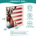 thumbnail image 5 of Deer on American Flag 3 Ring Binders 1.5 inch Hardcover File Folders with Interior Pockets A4 Size Organizer for School Office Hospital, 5 of 8