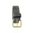 thumbnail image 2 of 1-1/2 in. US Steer Hide Leather Double Stitch Men's Belt with Antique Brass Finish Roller Buckle- Balck, 2 of 2