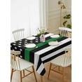thumbnail image 4 of Thin Green White Line Tablecloth Rectangle Table Cloth 60x102 , Waterproof Tablecloth Outdoor Table Cloth, American Flag Star Washable Table Cover for Kitchen Dining Party, 4 of 8