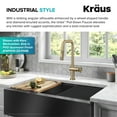 thumbnail image 6 of KRAUS Urbix Industrial Pull-Down Single Handle Kitchen Faucet in Brushed Gold, 6 of 18