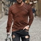 thumbnail image 1 of Blusas y camisas de manga larga con cuello redondo para hombre, blusa informal de manga larga con cuello redondo y estampado de rayas, blusa de poliéster para hombre, 1 of 5