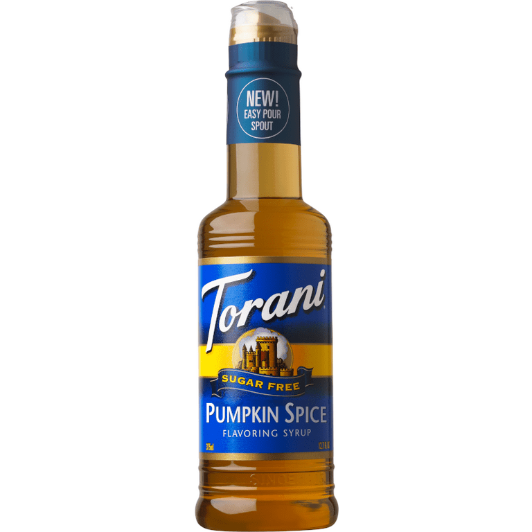 Torani Sugar Free Pumpkin Spice Syrup, Zero Calorie, Coffeehouse